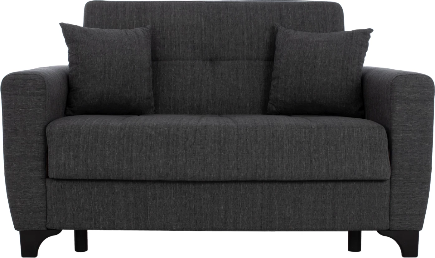 Divan shtrat 2-vendësh, shpinë e lartë, gri, FH3243.03, 160x84x88 cm