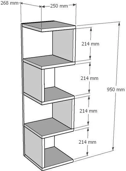 Raft librash Hanah Home, Alin, ngjyrë lisi safir