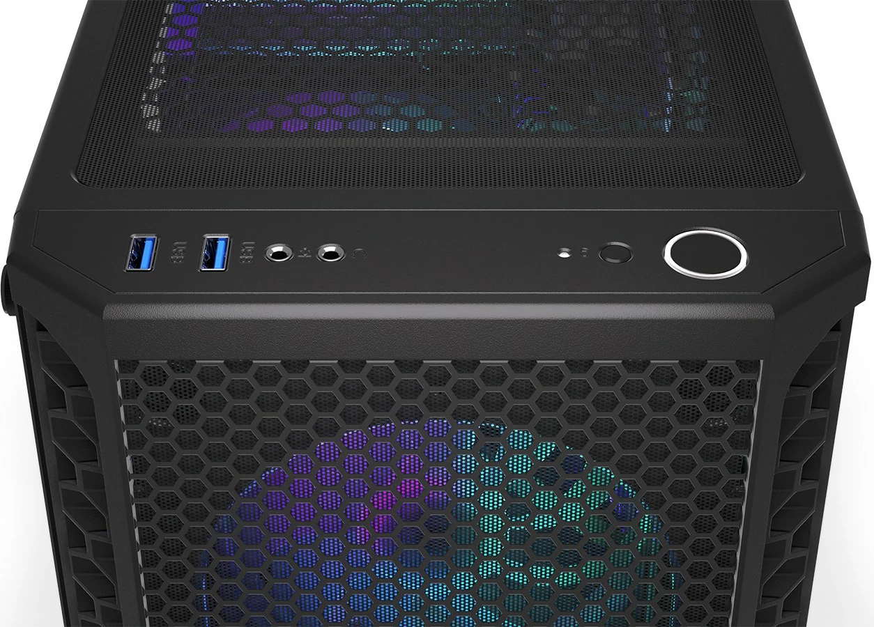 Kasë Endorfy Signum 300 ARGB, Midi Tower, xham i fortë, 4 ventilatorë ARGB, e zezë