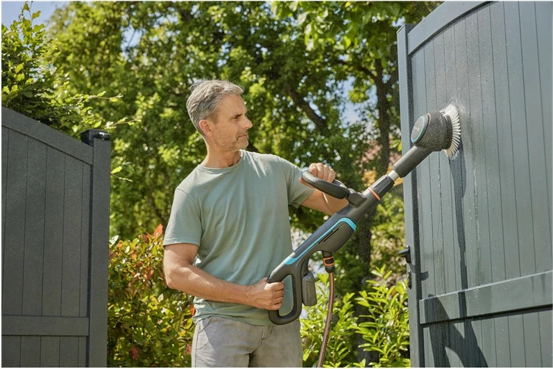 Pastrues me bateri Gardena 14840-55, Jeshil, Gri, Portokalli