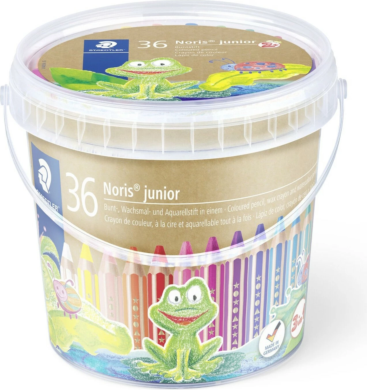 Lapsa ngjyrosës STAEDTLER Noris junior 36 copë, kovë plastike