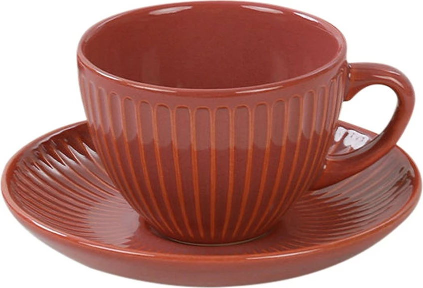 Set filxhanësh çaji, 12 copë, ngjyrë portokalli, Hermia Concept, TC057012FQ16A000000MATT300