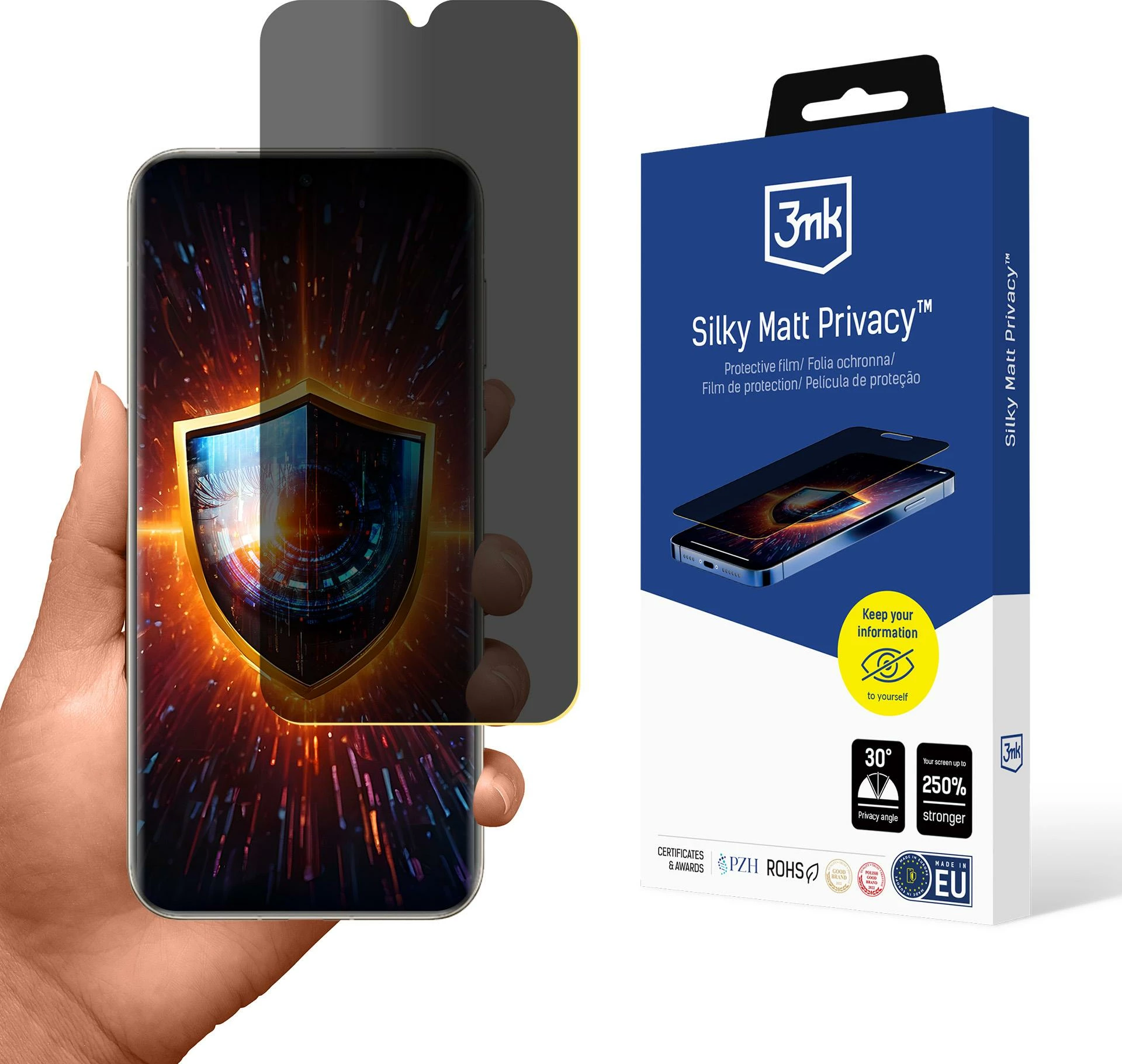 Mbrojtës ekrani privatësie 3mk Silky Matt Privacy për Huawei Pura 70 Ultra, mat