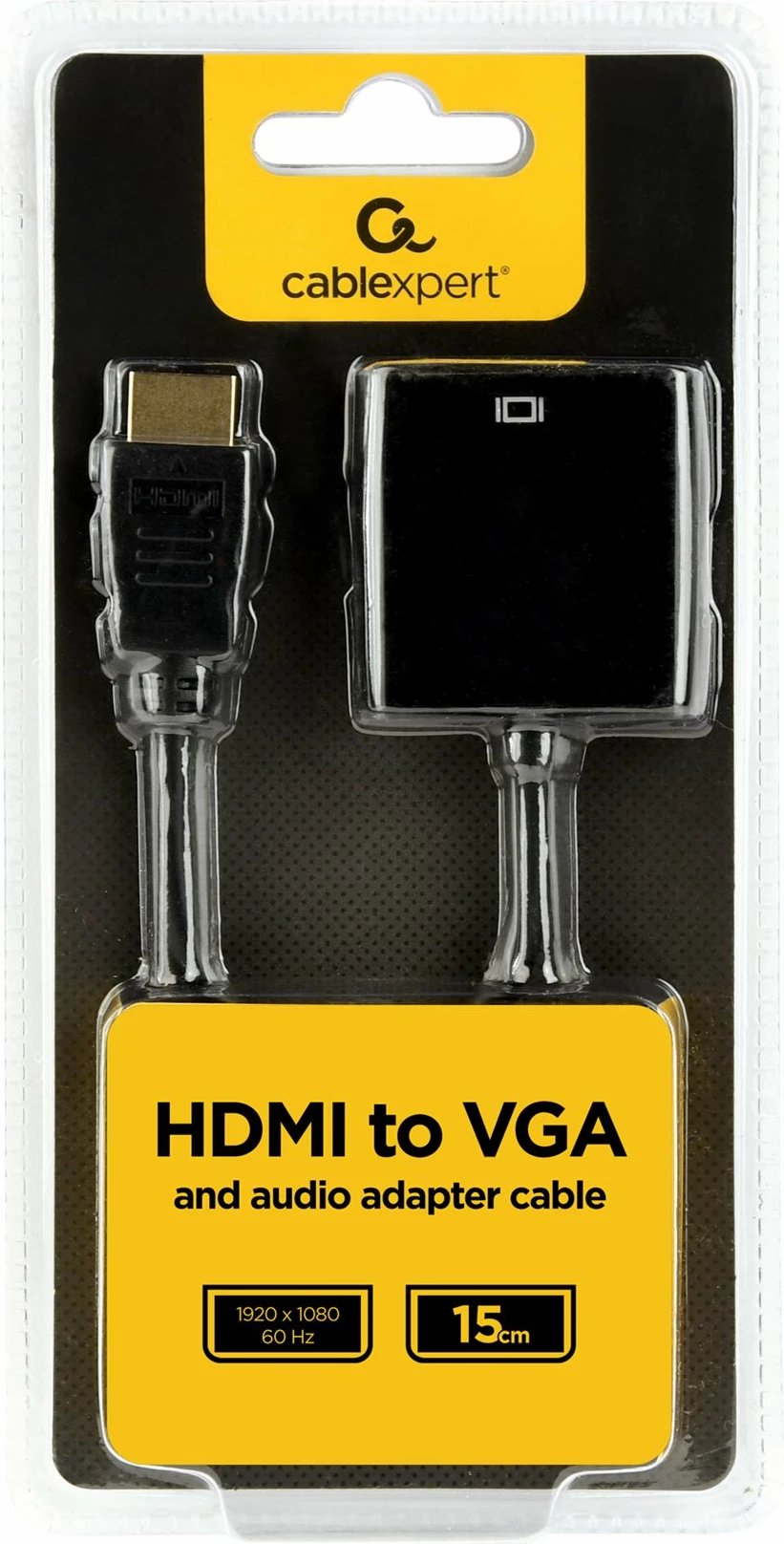 Adapter HDMI në VGA me audio Gembird A-HDMI-VGA-03, i zi