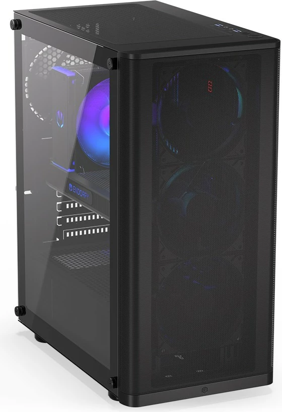 Kasë Endorfy Ventum 200 Air, Midi Tower, ATX, xham i temperuar, e zezë