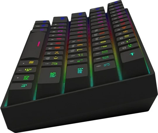 Tastierë mekanike gaming Savio BLACKOUT X2 BROWN, 60%, RGB, QWERTY UK, me kabllo