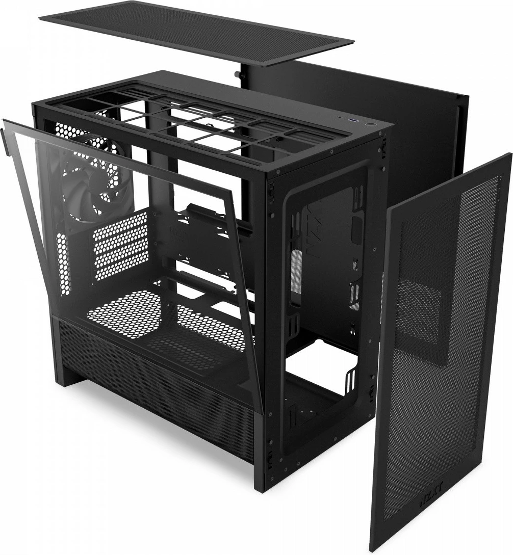 Kasë NZXT H3 Flow, Mini Tower, ATX/Micro ATX, e zezë