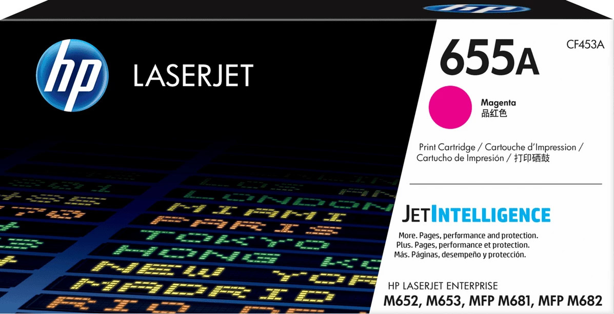 Toner HP 655A CF453A, rendiment 10500 faqe, magenta