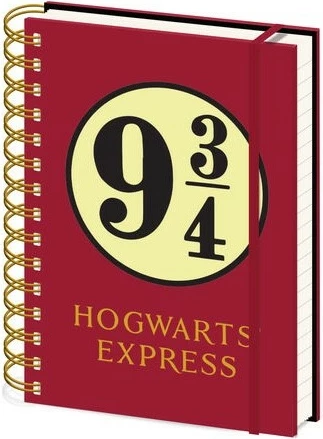 Fletore A5 Pyramid International Harry Potter Platform 9 3/4 (Hogwarts Express), me spirale, e kuqe