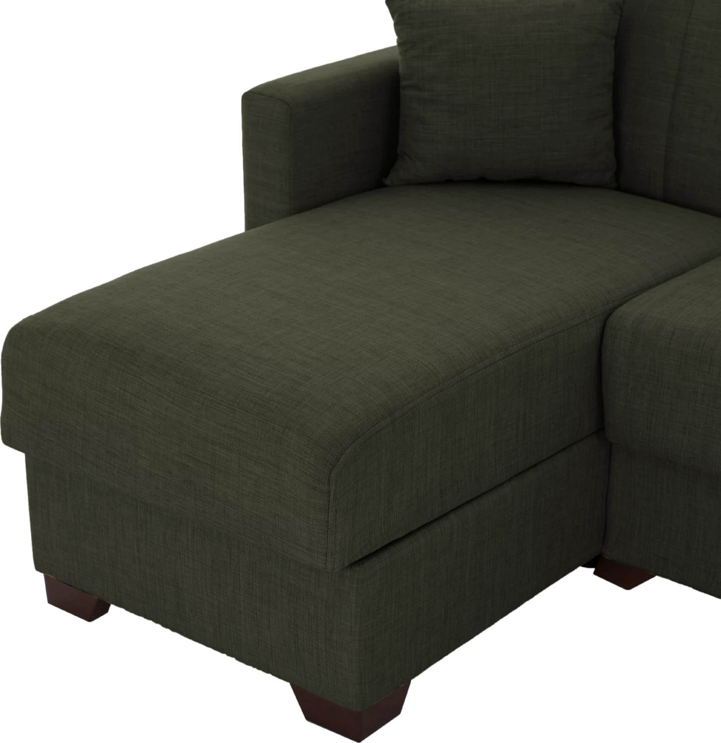 Divan këndor me shtrat, ngjyrë ulliri e errët, FH3244.05, 200x133x77 cm