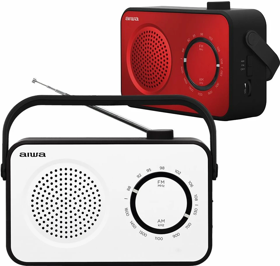 Radio portative Aiwa R-190BW FM/AM 2 W bardhë/zi