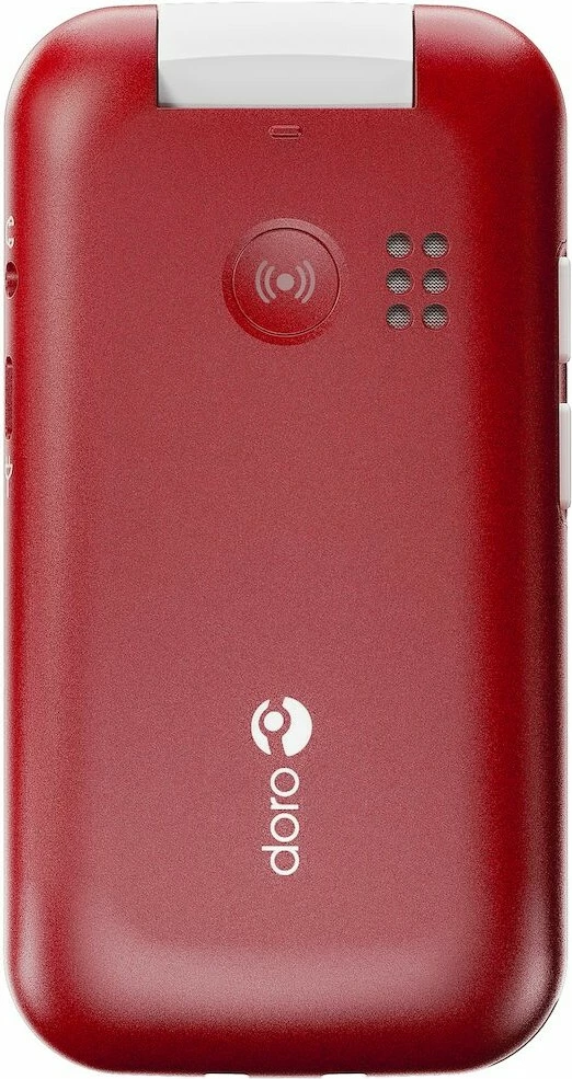 Celular Doro 2880, Clamshell, Single SIM, 320 x 240 pixels, Bluetooth, 1000 mAh, Kuq, Bardhë