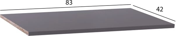 Set 3 rafte për dollap, ngjyrë gri, FH2372, 83x42x1.5 cm