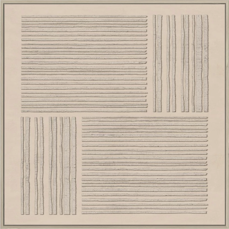 Pikturë dekorative Doubler, kanavacë, dru natyral, 80x80x4cm