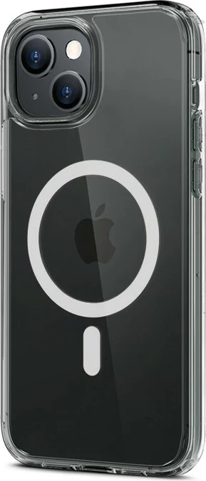 Mbështjellës CRONG Clear MAG Cover për iPhone 15, MagSafe me unazë magnetike 39x, polikarbonat + TPU, transparent