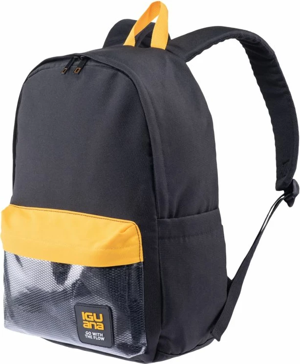 Çantë shpine Iguana, e zezë/verdhë