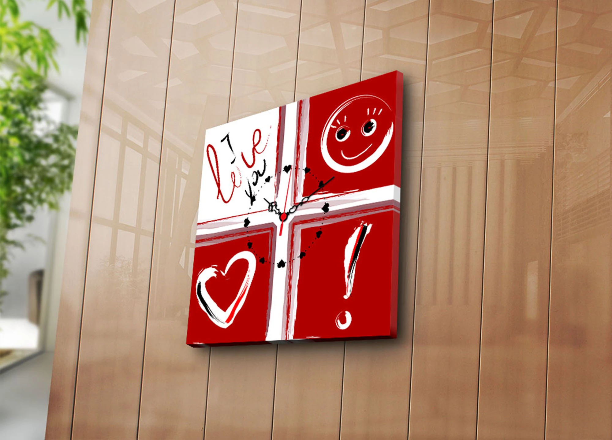 Orë muri dekorative në kanavacë Wallity, YYCS-3, shumëngjyrëshe, 45x45cm