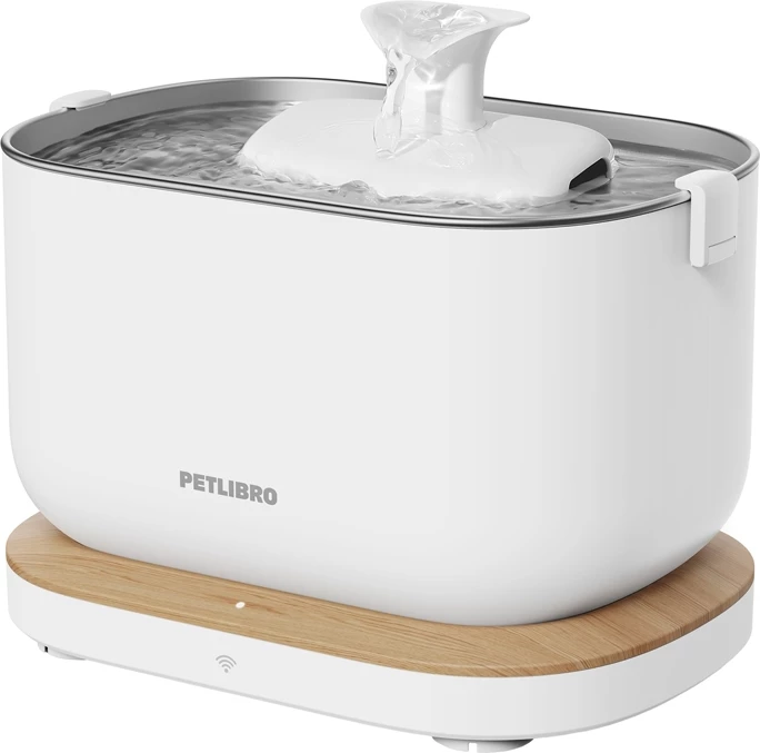 Shpërndarës uji për mace Petlibro Dockstream, 2.5L, me aplikacion, i bardhë