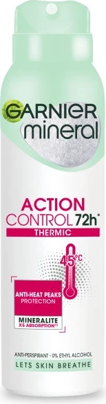 Spray antiperspirant Garnier Mineral Action Control Thermic për femra, 150ml