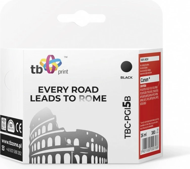 Toner TB Print TBC-PGI5B për Canon, i zi, 26 ml