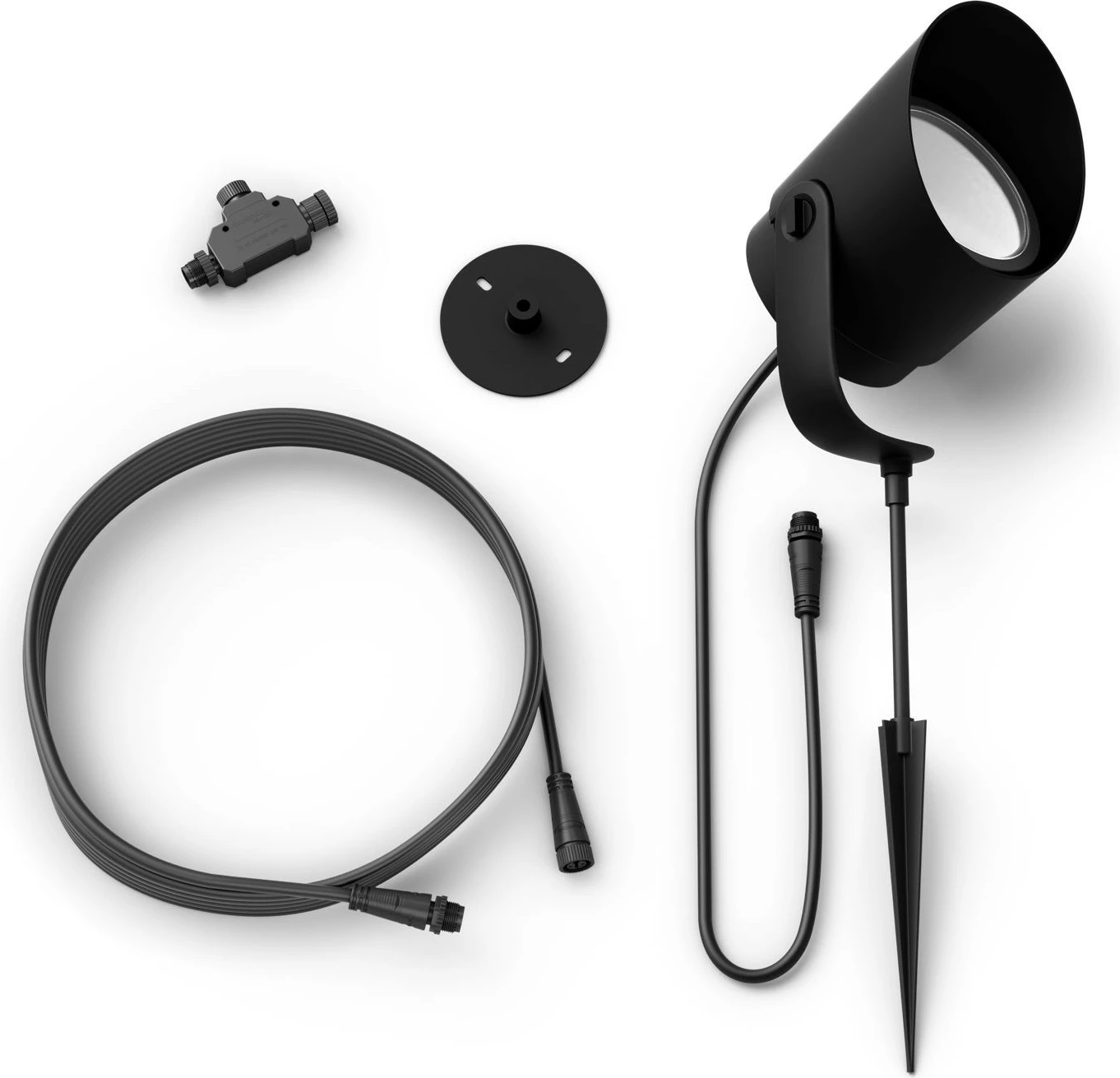 Dritë spot Philips Hue Lily XL, LED, e zezë, Smart, për ambient të jashtëm