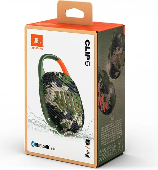 Altoparlant portativ JBL Clip 5, Bluetooth, 12 orë, kamuflazh