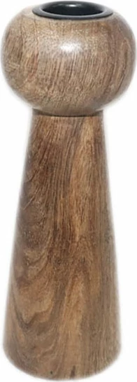 Mbajtëse qiriri KAMAR, dru natyral, 6x6x16cm