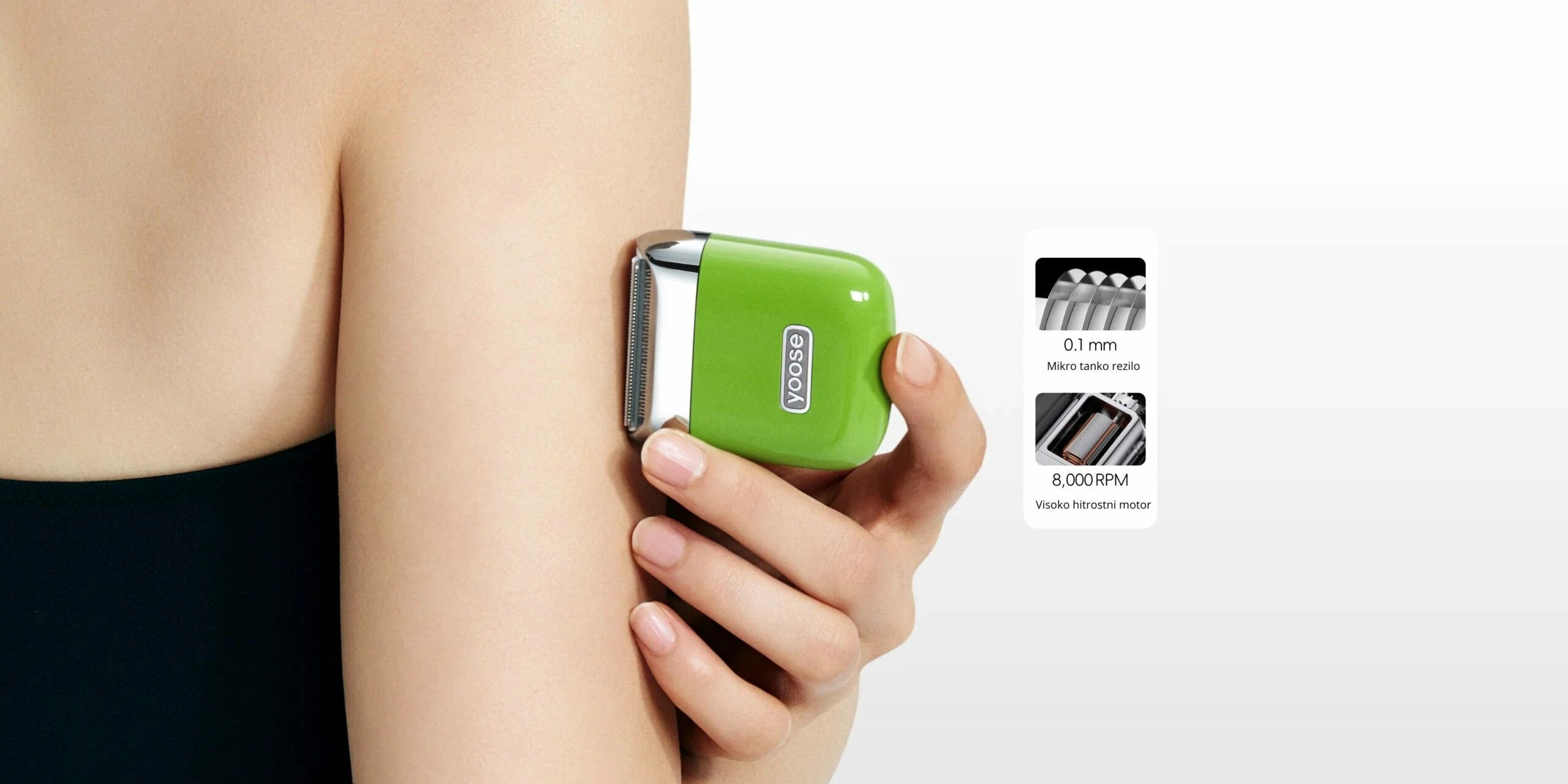 Makinë rroje për femra Yoose NANO, IPX7, USB-C, deri 6 javë, set me 5 pjesë, vjollcë