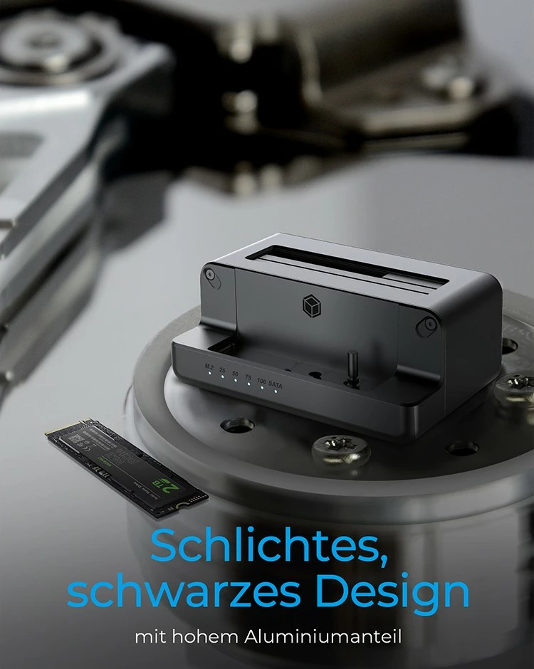 Kasë e jashtme ICY BOX IB-2914MSCL-C31, për HDD/SSD 2.5/3.5/M.2, USB 3.2 Gen 2, e zezë