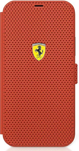 Mbështjellës Ferrari On Track Perforated për iPhone 12 mini, i kuq, me kapak