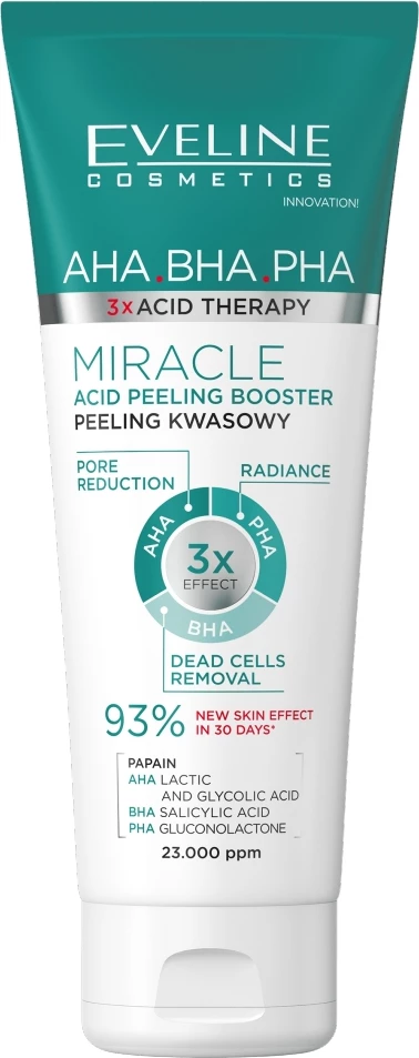 Peeling për fytyrë për femra Eveline Cosmetics 3 x Acid Therapy, 3 x 75ml