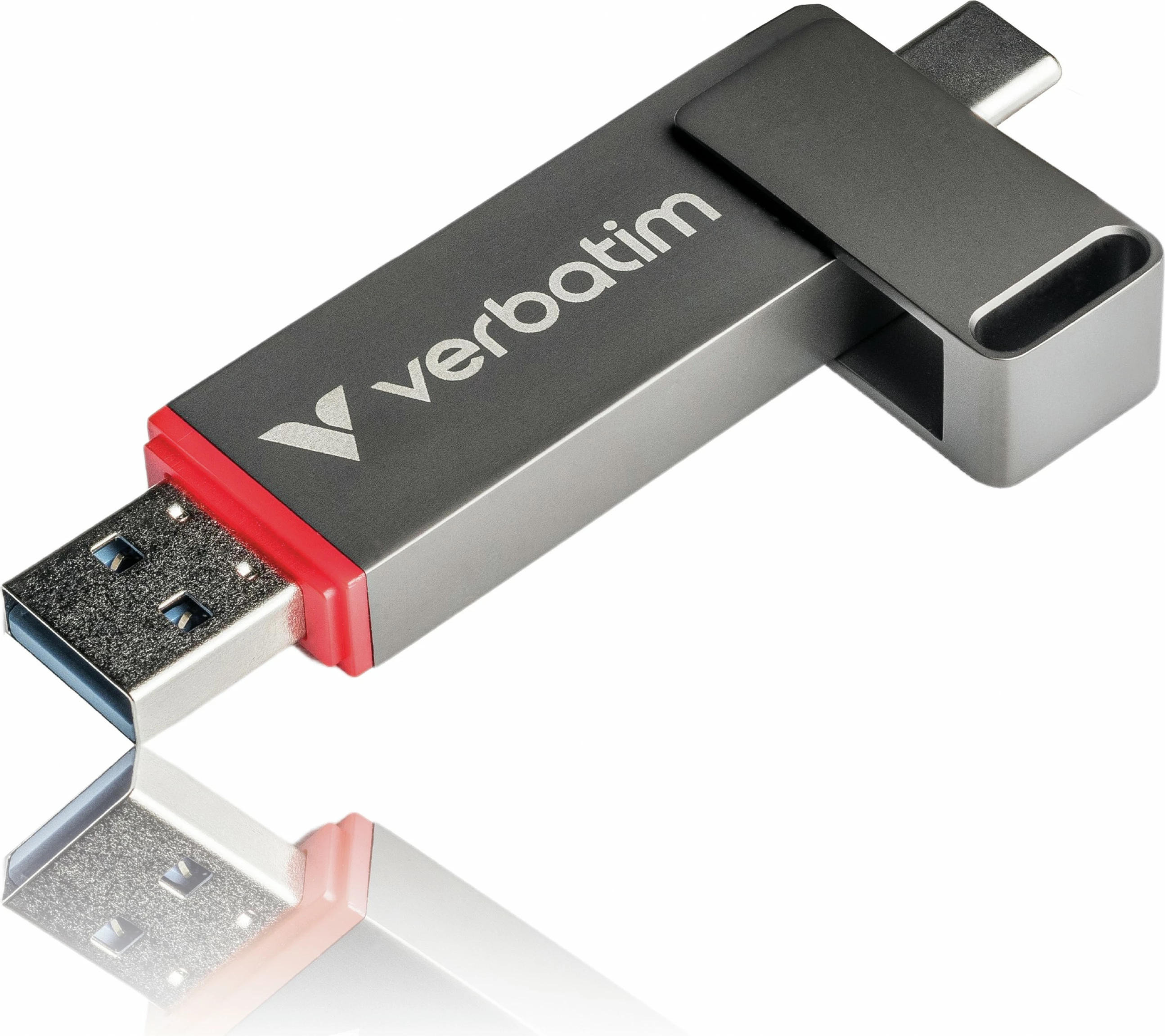 USB flash Verbatim Dual QuickStick 256GB, USB-A/USB-C, 3.2 Gen 1, gri