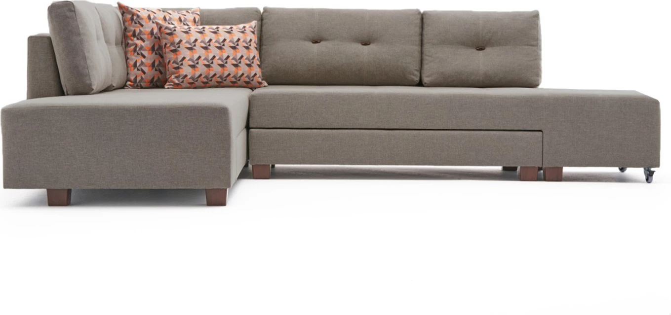 Kënd divan-krevat Atelier del Sofa, kënd majtas, ngjyrë krem