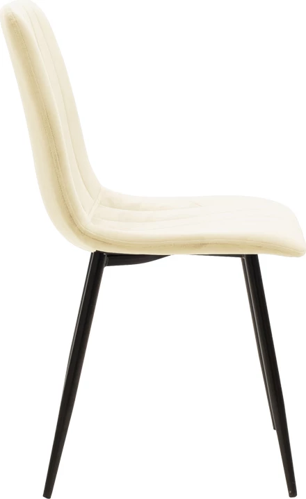 Set tavoline me dy karrige, Julita-Noor, MDF i zi, stof bezhë, 60x73cm