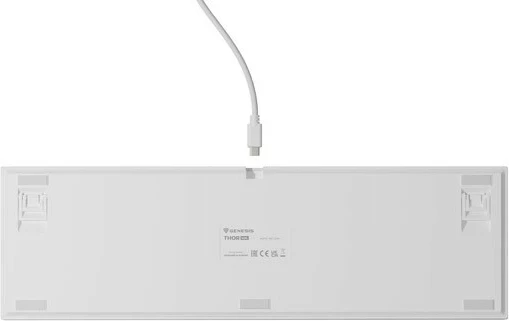 Tastierë mekanike Genesis Thor 404, RGB, Gateron Yellow Pro, full-size, e bardhë