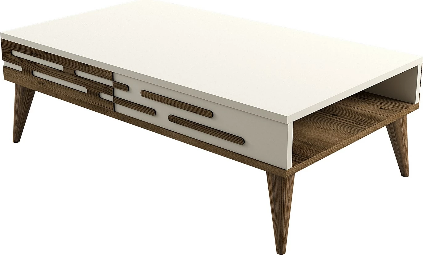 Tavolinë për kafe Hanah Home, Valensiya, ngjyrë arre dhe krem