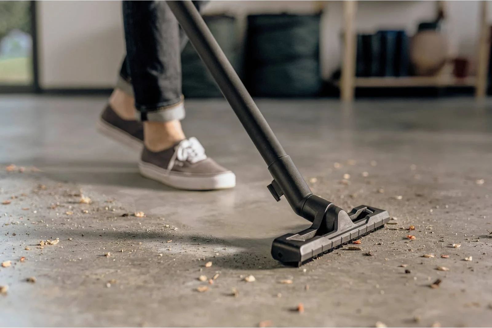 Fshesë me ujë dhe pluhur, Karcher WD 4 S V-20/5/22, 1000 W, depozitë 20 L inox, zorrë 2.2 m, kabllo 5 m, e verdhë/çelik