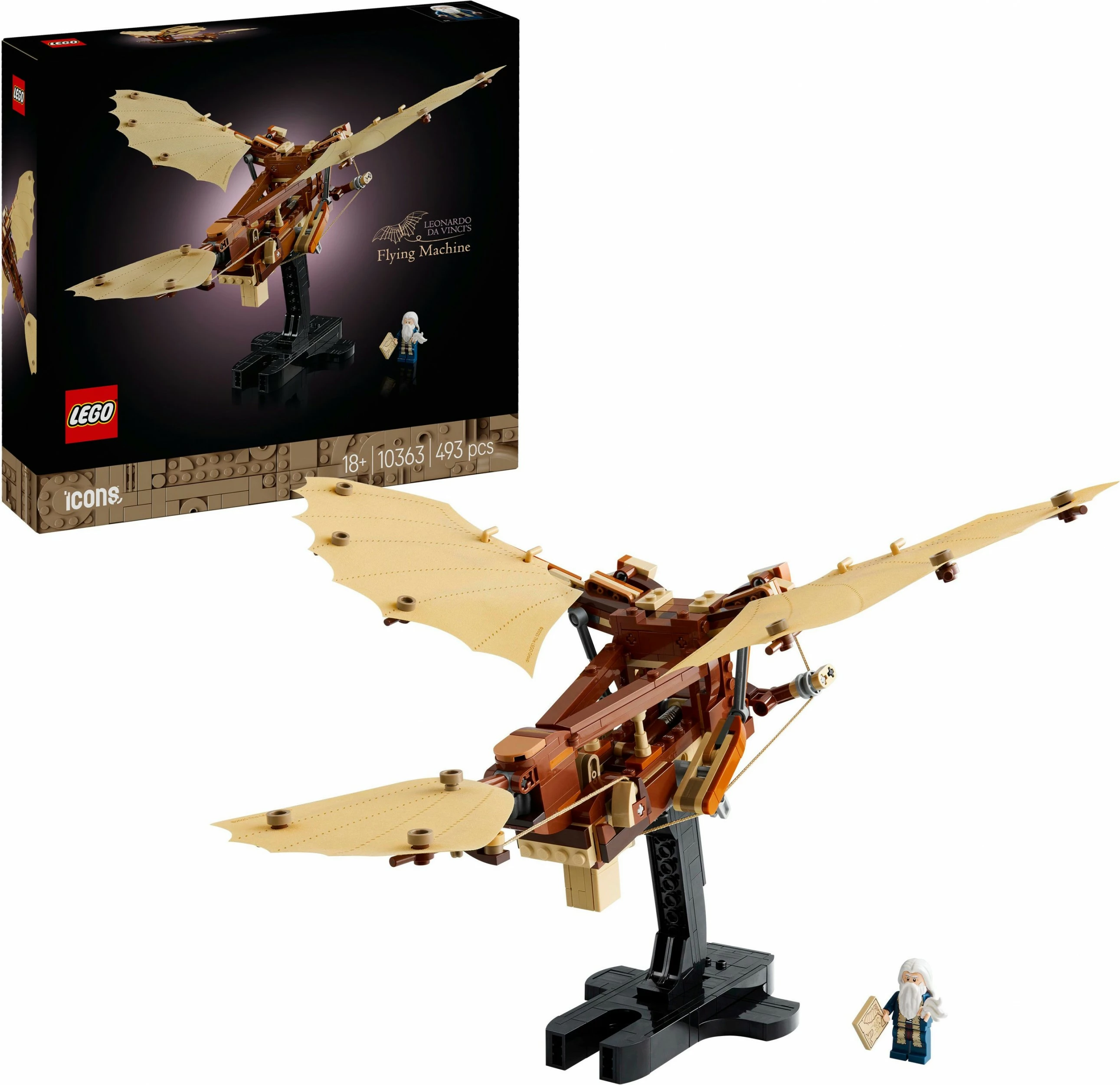 Set ndërtimi LEGO Leonardo da Vinci's Flying Machine, 493 pjesë, shumëngjyrësh