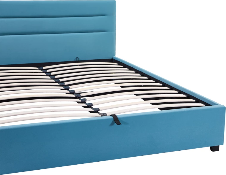 Krevat dopio Molito kadife ngjyrë petrol me depo 160x200cm