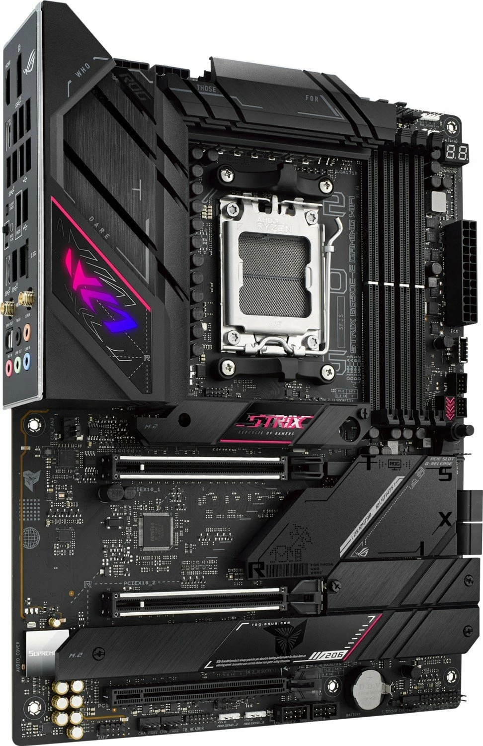 Pllakë amë Asus ROG Strix B650E-E Gaming WiFi ATX DDR5 PCIe 5.0 WiFi 6E, e zezë
