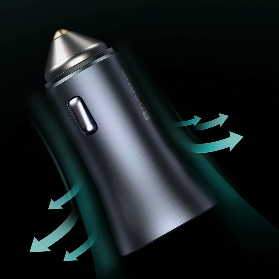 Karikues makine Baseus Golden Contactor Pro, 2x USB, 40W, me kabllo USB-C, Gri