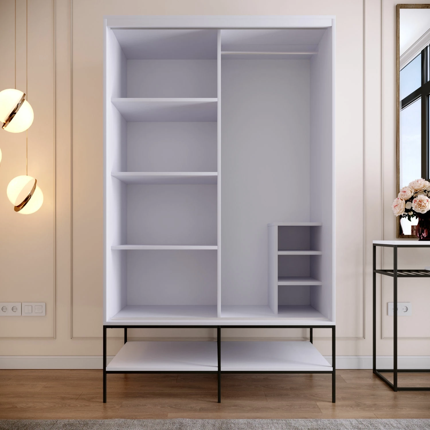 Dollap Hanah Home, Martin 120, bardhë, zi, ari