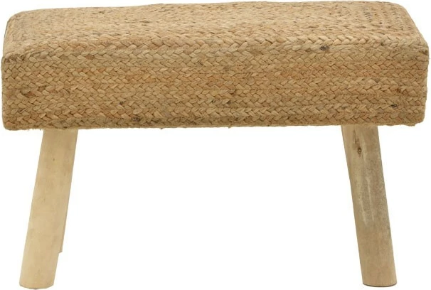 Karrige për bar Iolion Inart dru natyral-jute 60x30x40cm