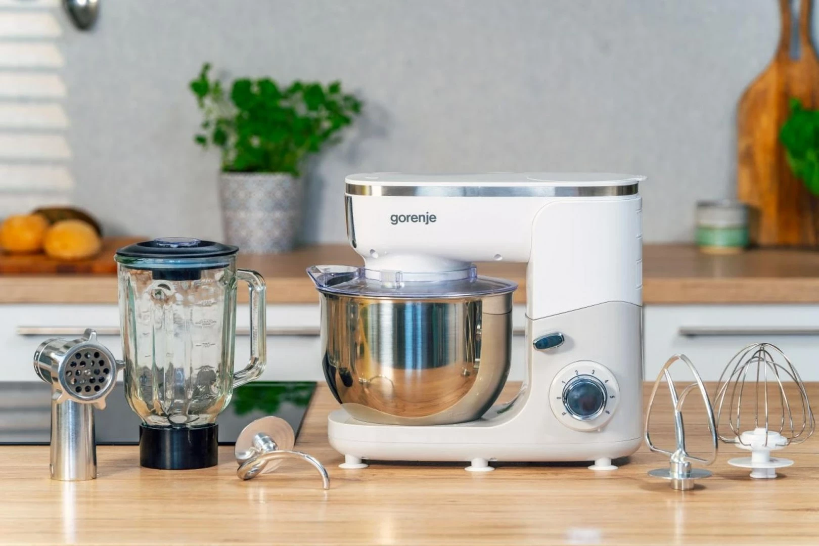 Robot planetar Gorenje MMC1005W, 1000 W, 4.8 L, Bardhë