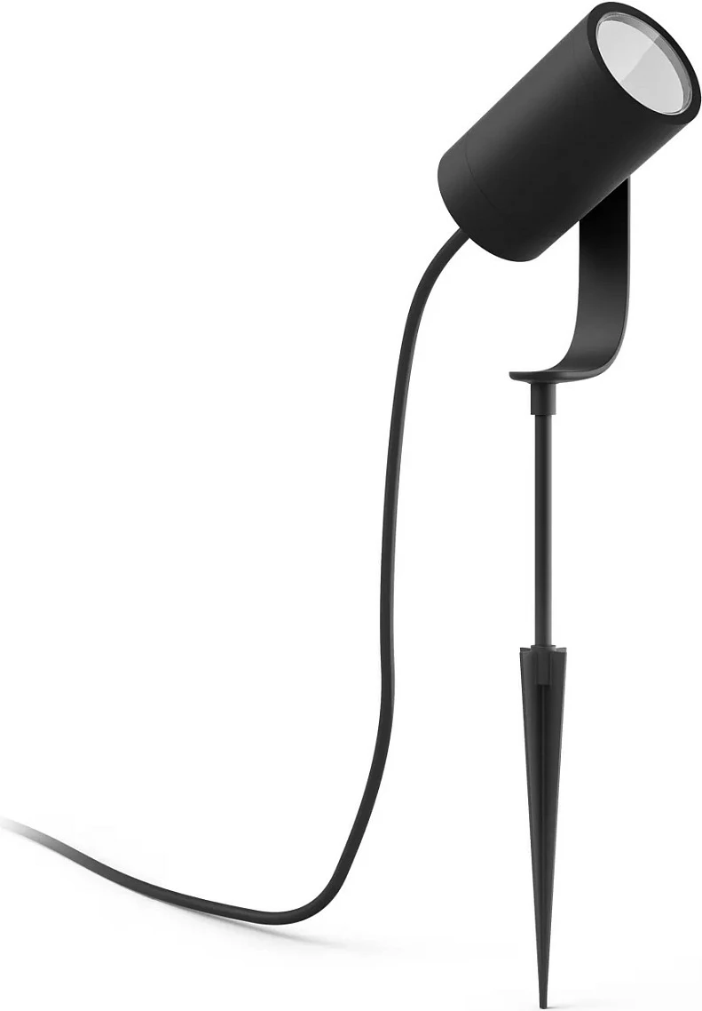 Dritë spot Philips Hue Lily Outdoor, Smart, LED, Alumini, E zezë