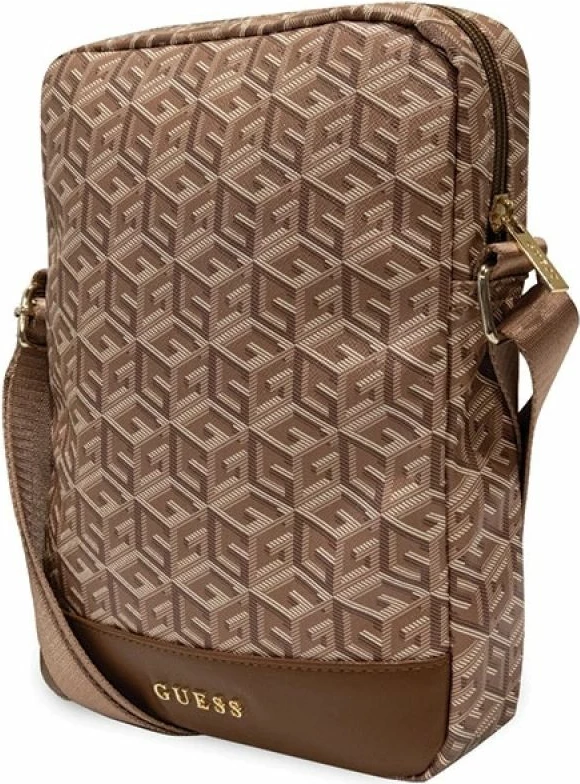 Çantë tableti Guess GCube Stripe GUTB10HGCFSEW, kafe