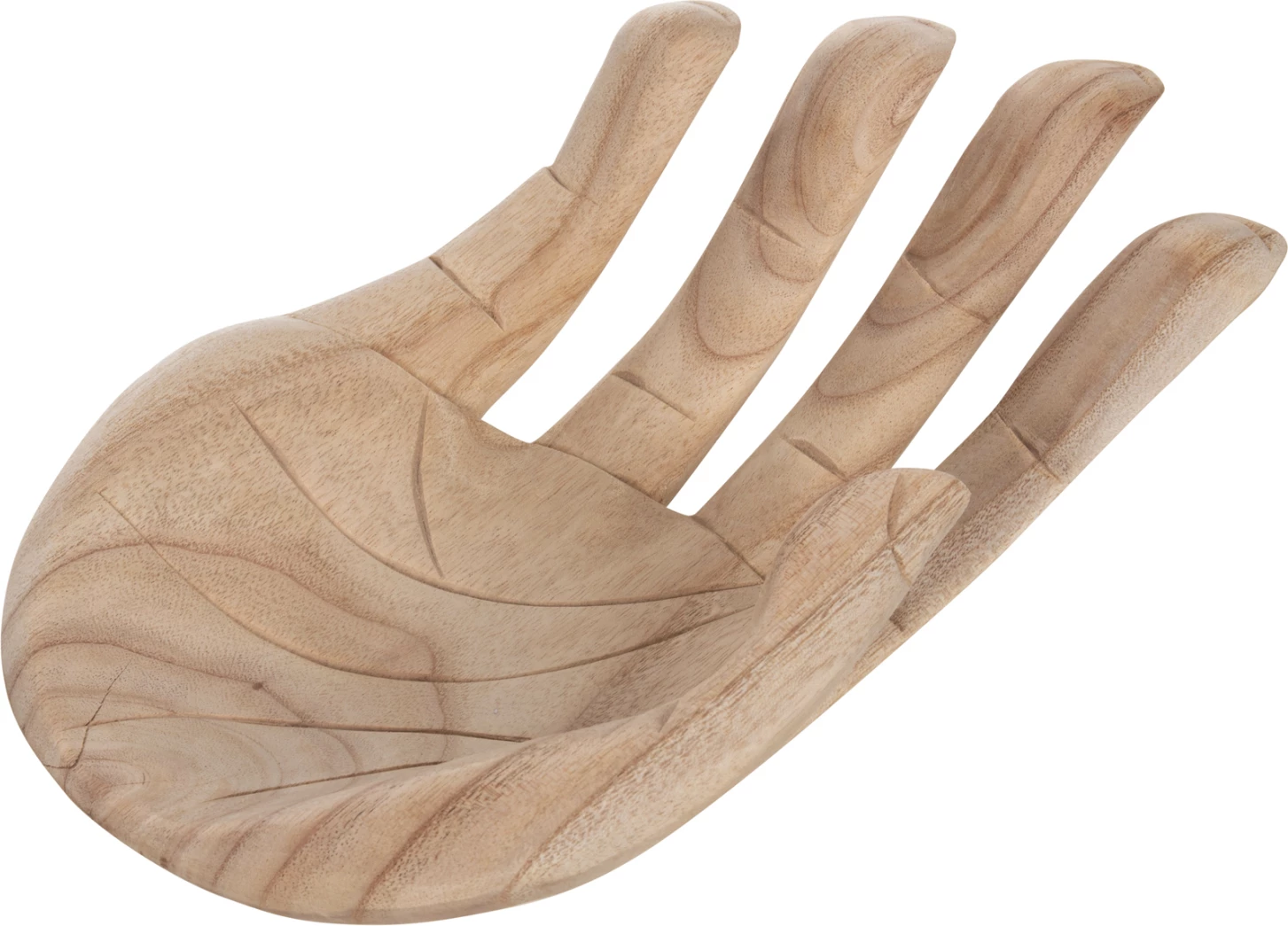 Dekor tavoline dorë e djathtë FH4278R dru i ngurtë albasia ngjyrë natyrale 30x20x10H cm