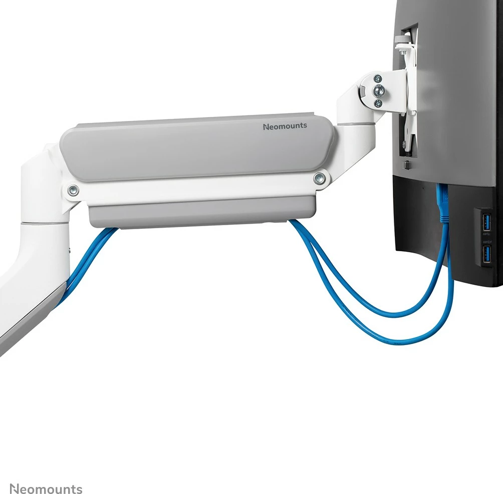 Krah monitori Neomounts DS70-450WH1, gas spring, Topfix, 17-42 inç, 15 kg, i bardhë