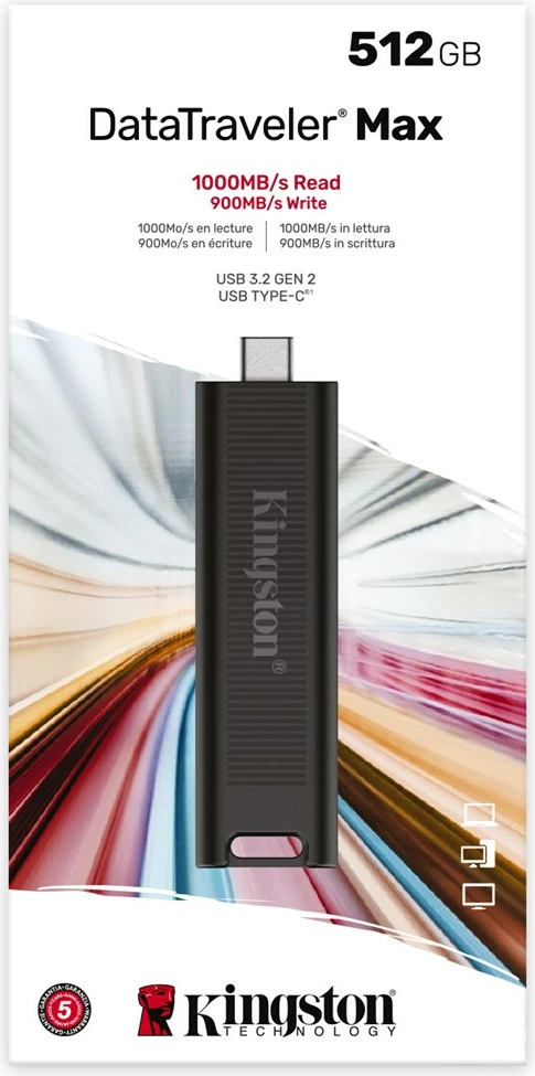 USB flash Kingston DataTraveler Max 512GB, USB 3.2 Gen 2, Type-C, e zezë