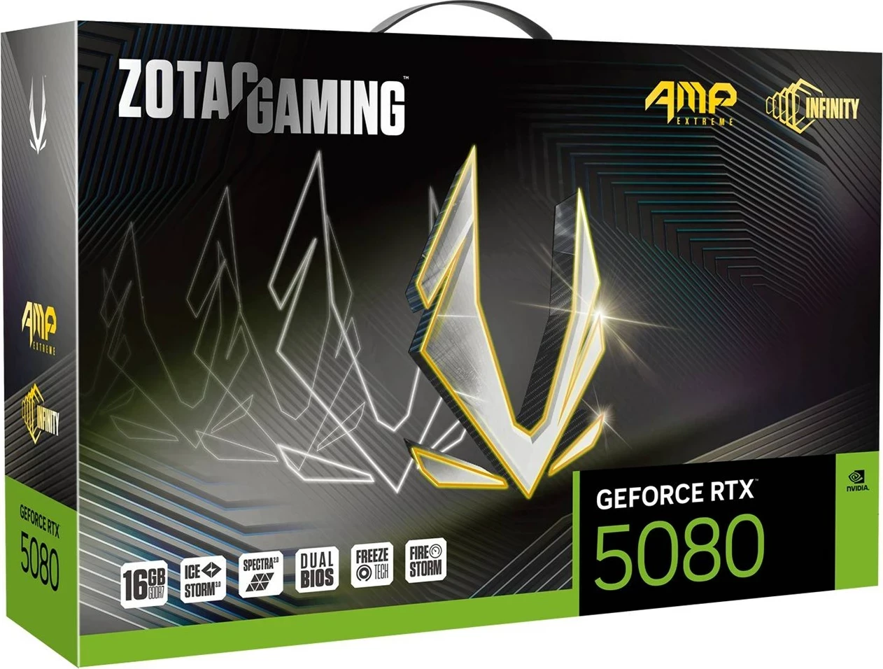 Kartelë grafike ZOTAC GAMING GeForce RTX 5080 AMP Extreme INFINITY, 16 GB GDDR7, E zezë
